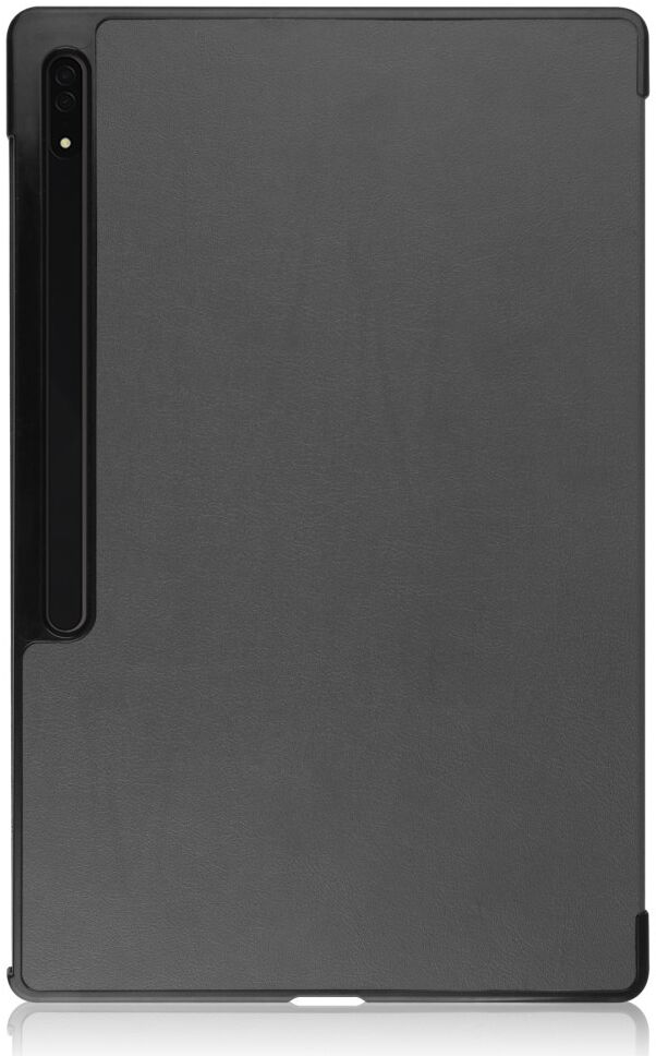 Samsung Galaxy Tab S8 Ultra Hoes Tri-Fold Book Case Standaard Grijs afbeelding 2