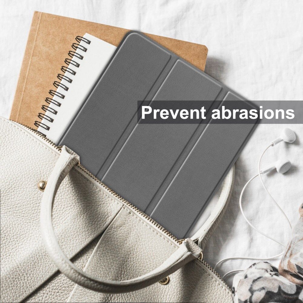 Samsung Galaxy Tab S8 Ultra Hoes Tri-Fold Book Case Standaard Grijs afbeelding 9