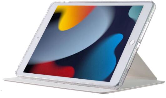 Apple iPad 10.2/iPad Pro 10.5 Hoes Tri-Fold Book Case Kunstleer Wit afbeelding 3