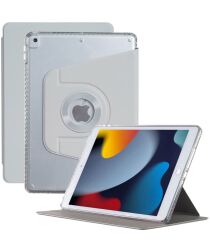 Apple iPad 10.2/iPad Pro 10.5 Hoes Tri-Fold Book Case Kunstleer Grijs