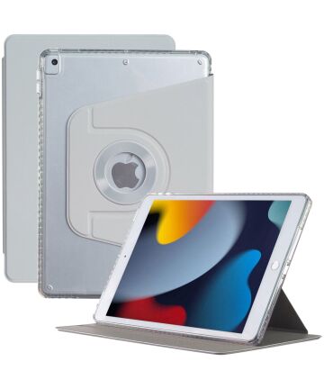 Apple iPad 10.2/iPad Pro 10.5 Hoes Tri-Fold Book Case Kunstleer Grijs Hoesjes