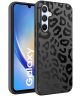 HappyCase Samsung Galaxy A34 Hoesje Flexibel TPU Luipaard Print Zwart