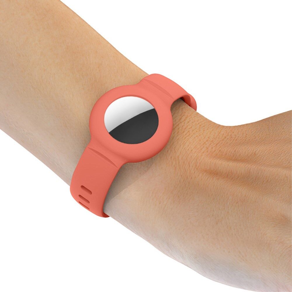 Apple AirTag Horloge Bandje voor Kinderen Siliconen Oranje afbeelding 3