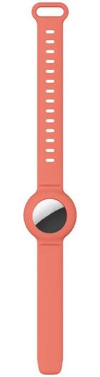 Apple AirTag Horloge Bandje voor Kinderen Siliconen Oranje afbeelding 5