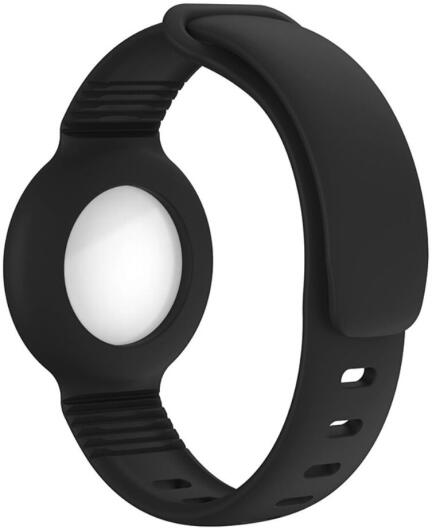 Apple AirTag Horloge Bandje voor Kinderen Siliconen Zwart afbeelding 2
