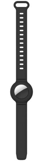 Apple AirTag Horloge Bandje voor Kinderen Siliconen Zwart afbeelding 5