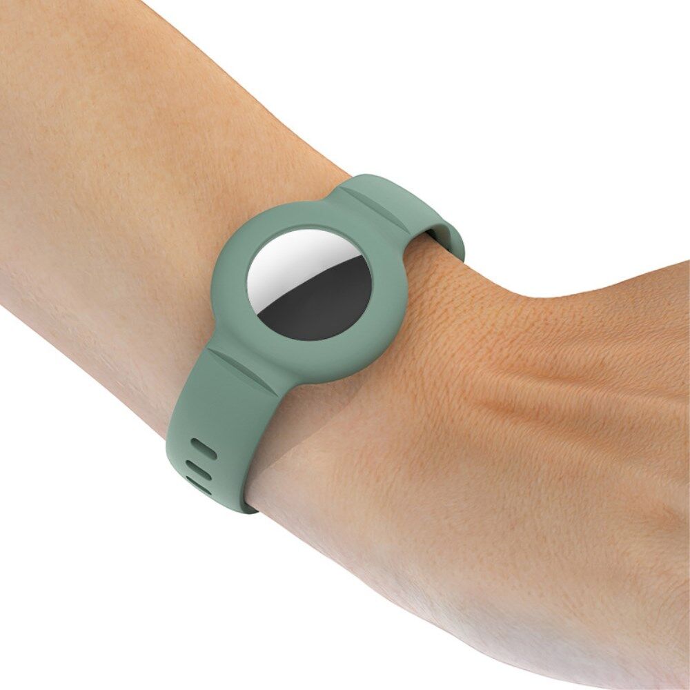 Apple AirTag Horloge Bandje voor Kinderen Siliconen Groen afbeelding 3
