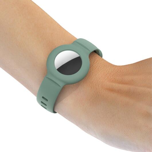 Apple AirTag Horloge Bandje voor Kinderen Siliconen Groen afbeelding 3
