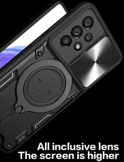 Samsung Galaxy A53 Hoesje met Camera Slider en Kickstand Ring Roze afbeelding 8