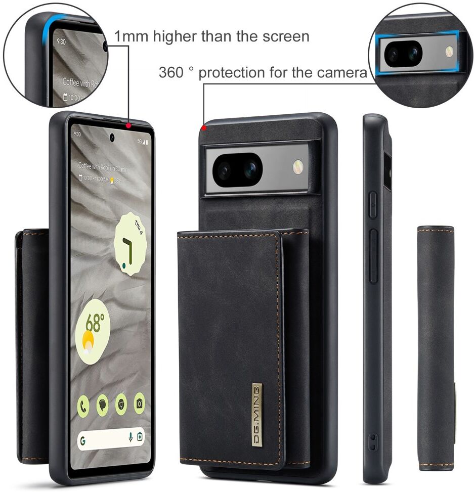 DG Ming Google Pixel 7a Hoesje met Magnetische Kaarthouder Zwart afbeelding 11