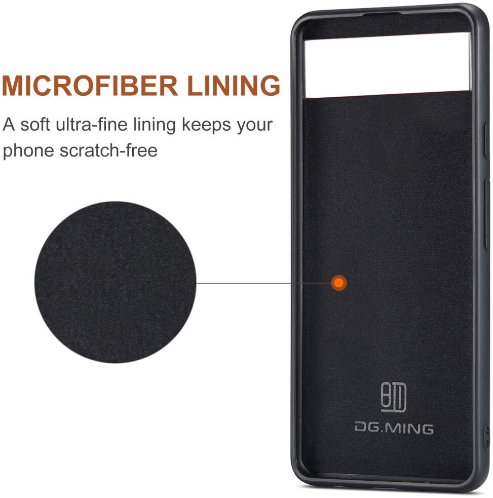 DG Ming Google Pixel 7a Hoesje met Magnetische Kaarthouder Zwart afbeelding 3
