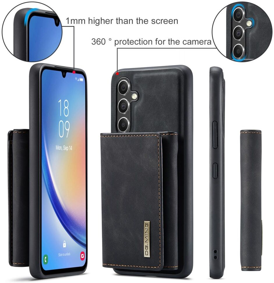DG Ming Samsung Galaxy A34 Hoesje met Magnetische Kaarthouder Zwart afbeelding 11