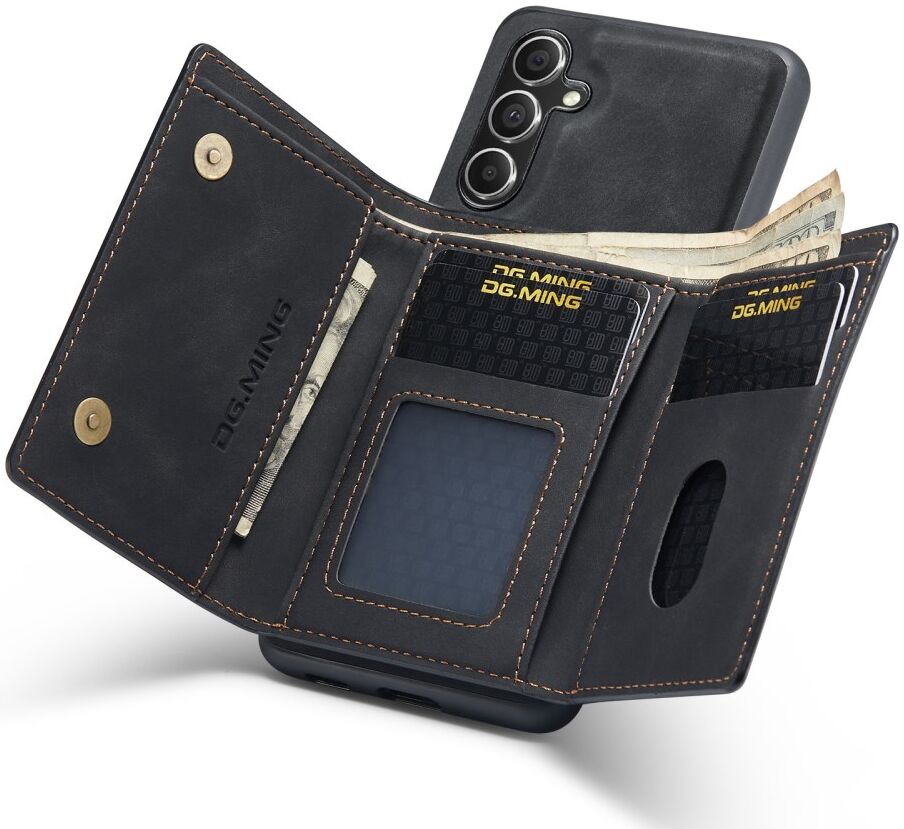 DG Ming Samsung Galaxy A34 Hoesje met Magnetische Kaarthouder Zwart afbeelding 5