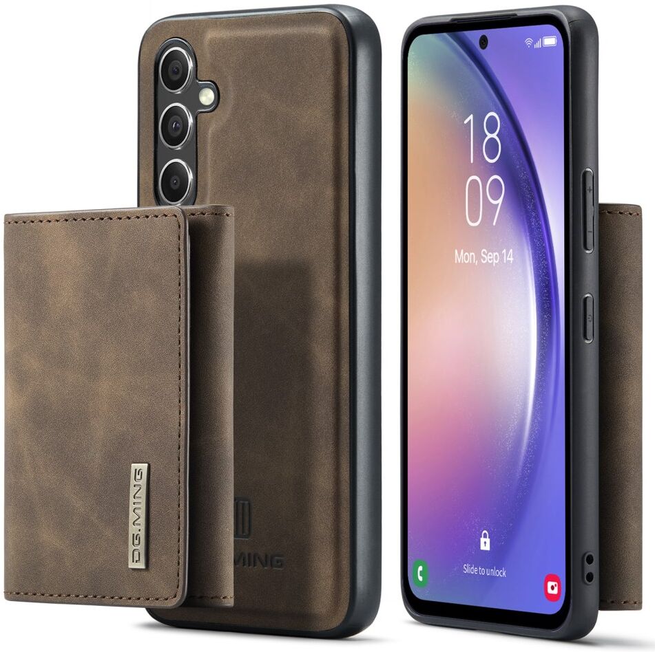 DG Ming Samsung Galaxy A14 Hoesje met Magnetische Kaarthouder Coffee afbeelding 1