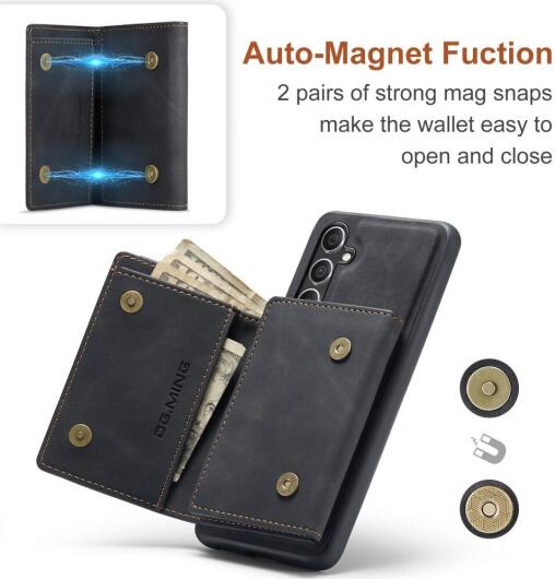 DG Ming Samsung Galaxy A54 Hoesje met Magnetische Kaarthouder Zwart afbeelding 12