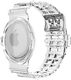 Apple AirTag Horloge Bandje voor Kinderen en Volwassenen TPU Transparant afbeelding