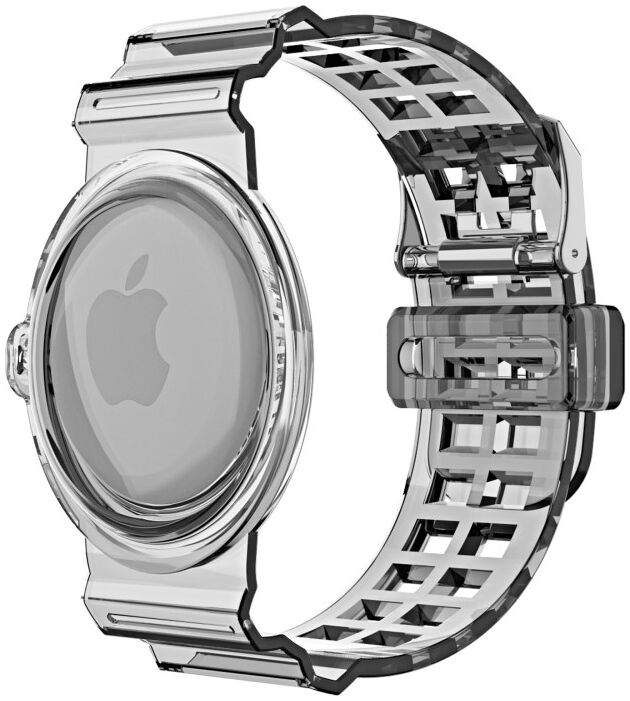 Apple AirTag Horloge Bandje voor Kinderen en Volwassenen TPU Zwart afbeelding 1