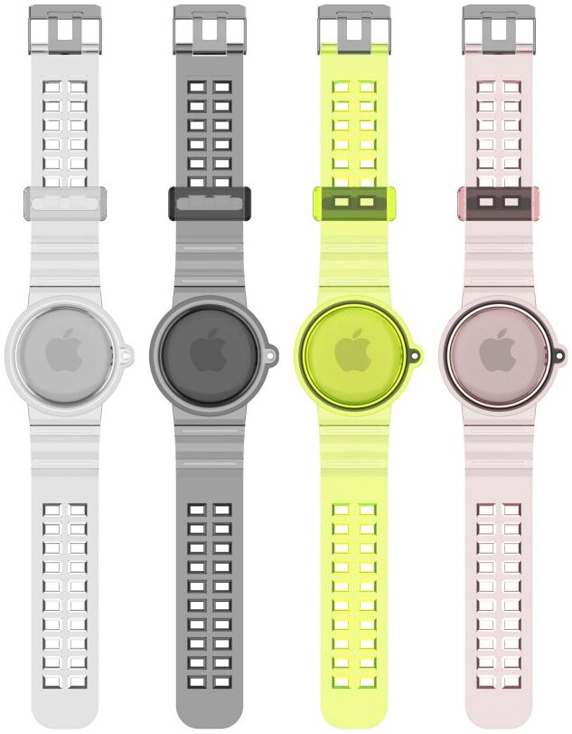 Apple AirTag Horloge Bandje voor Kinderen en Volwassenen TPU Zwart afbeelding 3