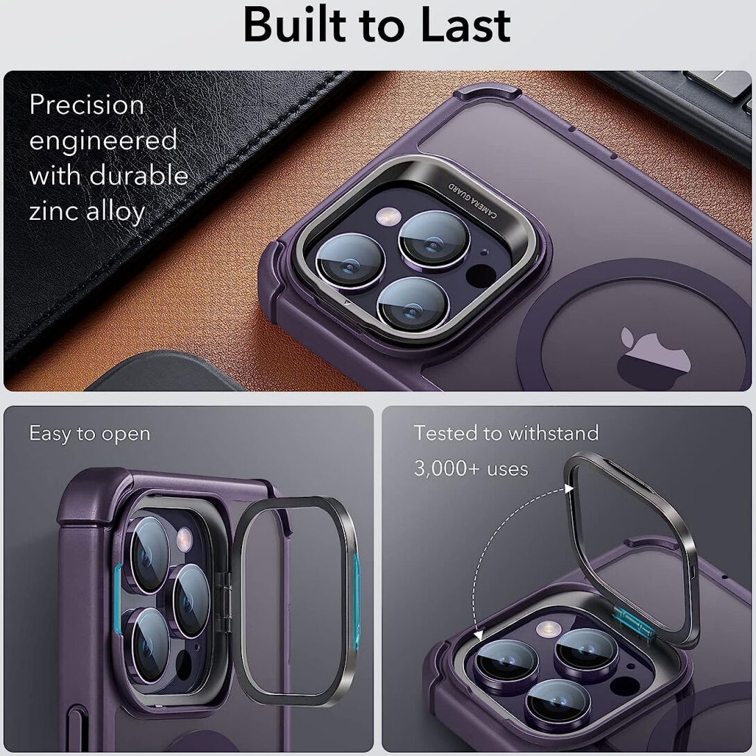 ESR Shock Armor Apple iPhone 14 Pro Max Hoesje Kickstand Paars afbeelding 4