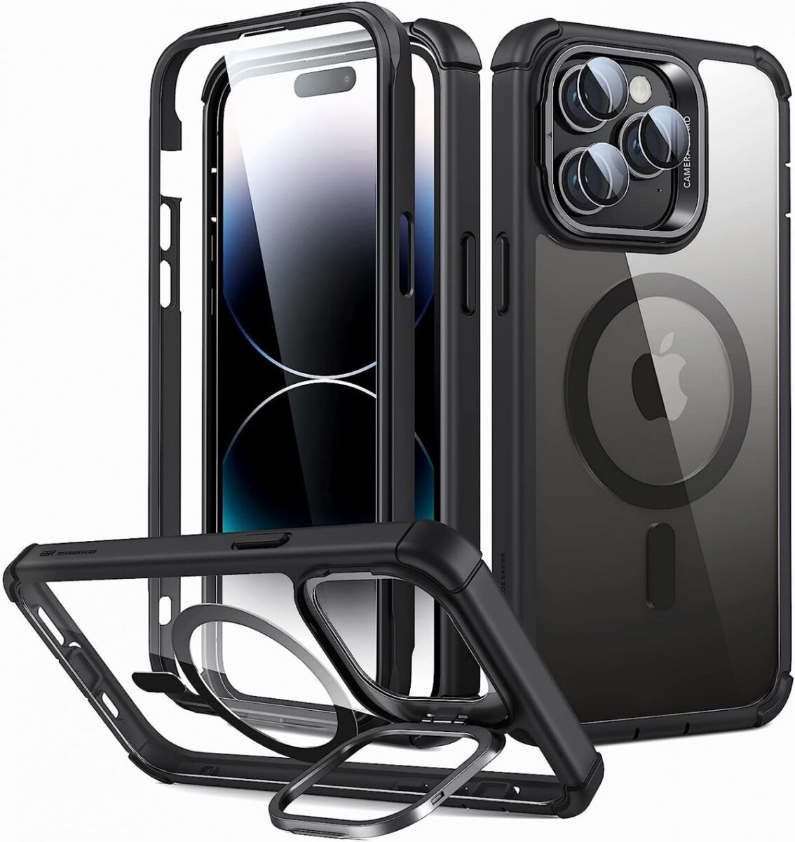 ESR Shock Armor Apple iPhone 14 Pro Max Hoesje Kickstand Zwart afbeelding 1