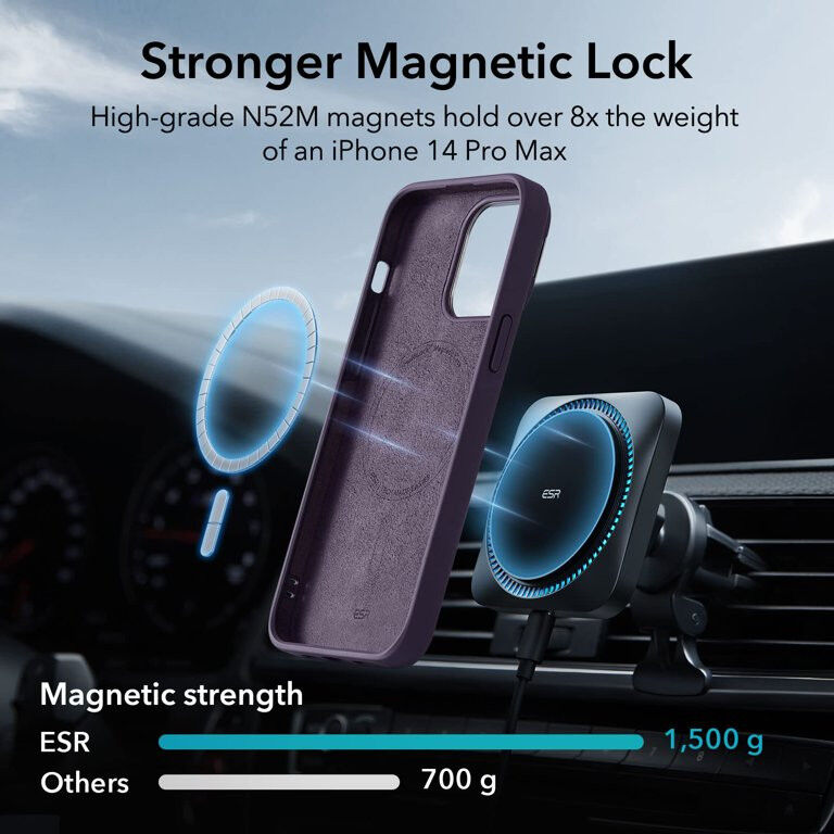 ESR Cloud Kickstand Apple iPhone 14 Pro Max Hoesje MagSafe Paars afbeelding 4