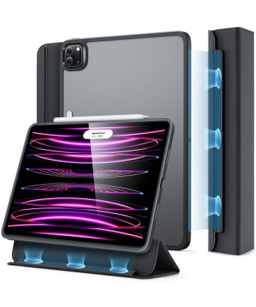 ESR Ascend Hybrid Apple iPad Pro 12.9 (2022/2021) Hoes Tri-Fold Zwart Hoesjes