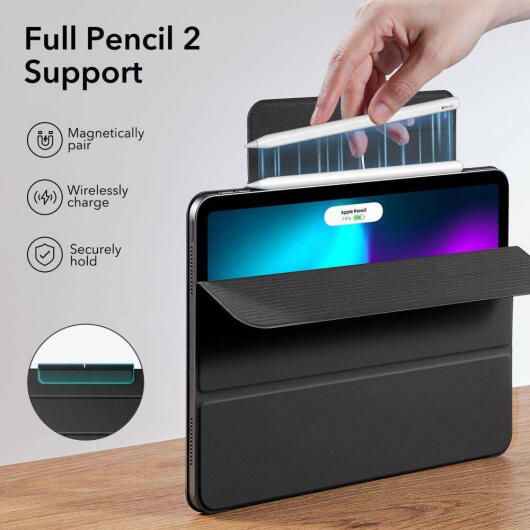 ESR Rebound Magnetic iPad Pro 11 Hoes Tri-Fold Book Case Blauw afbeelding 5