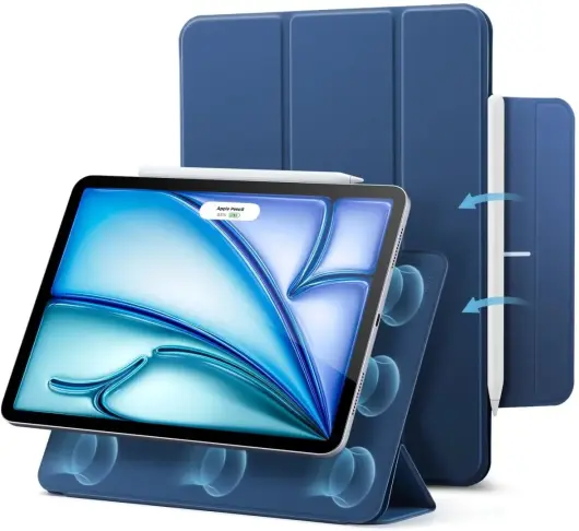 ESR Rebound Magnetic with Clasp iPad Air 5 2022/Air 4 2020/iPad Pro 11 2018 Navy Blue afbeelding 1