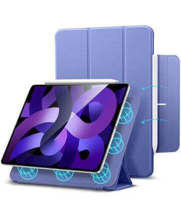 ESR Rebound Magnetic Apple iPad Air 2020 / 2022 Hoes Tri-Fold Paars Hoesjes