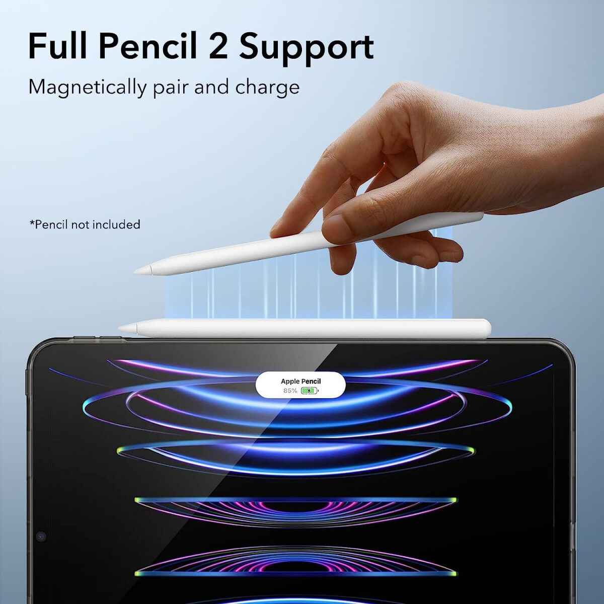 ESR Project Zero Apple iPad Pro 11 (2022/2021/2020) Hoes Frosted Zwart afbeelding 6