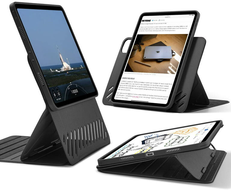 ESR Sentry Stand Case Apple iPad Pro 11 2021/2022 Hoes Book Case Zwart afbeelding 5
