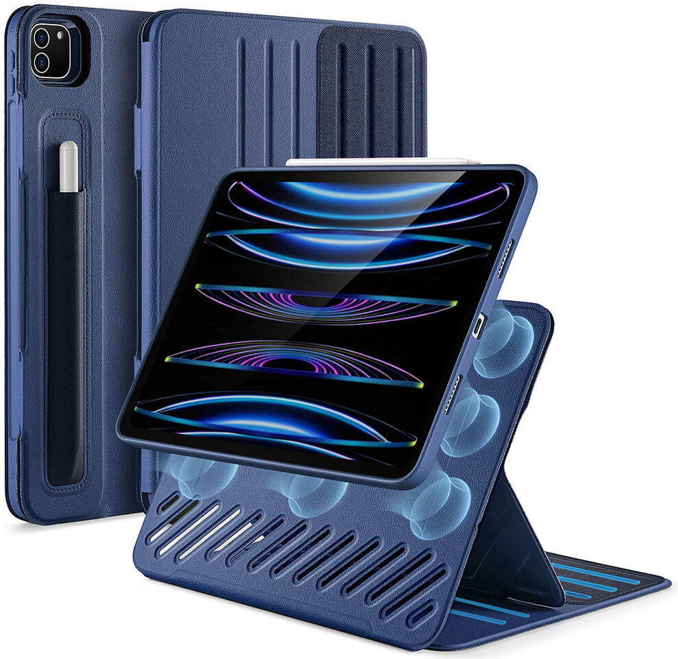 ESR Sentry Stand Case Apple iPad Pro 11 2021/2022 Hoes Book Case Blauw afbeelding 1