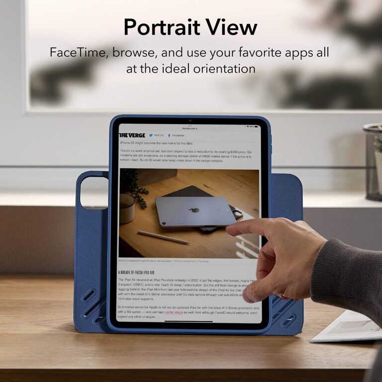 ESR Sentry Stand Case Apple iPad Pro 11 2021/2022 Hoes Book Case Blauw afbeelding 7