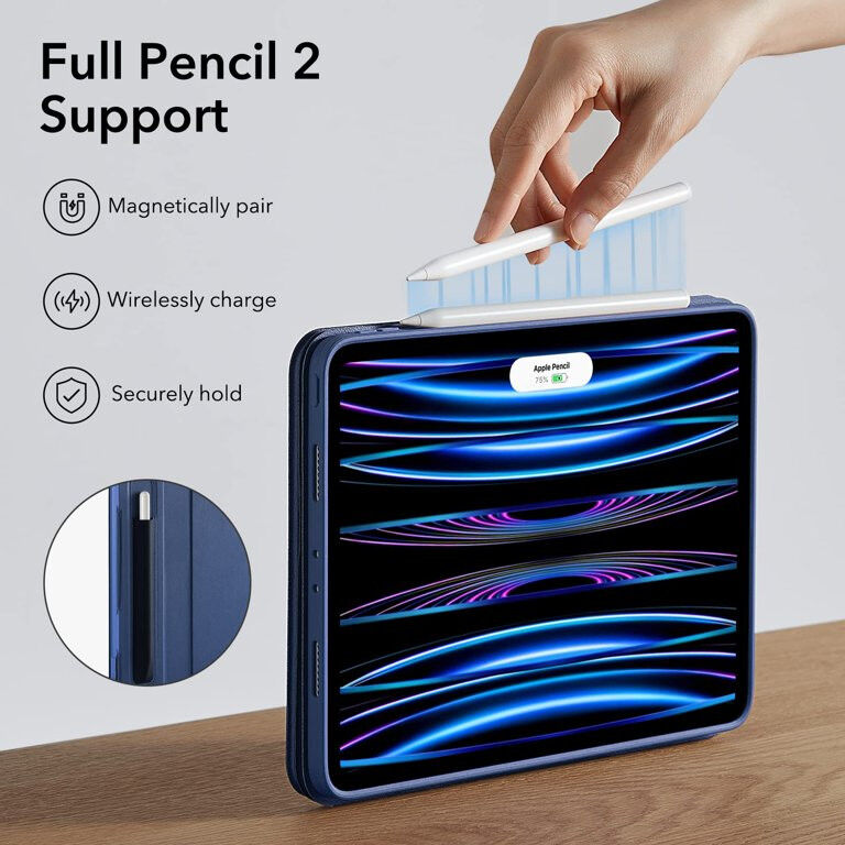 ESR Sentry Stand Case Apple iPad Pro 11 2021/2022 Hoes Book Case Blauw afbeelding 8