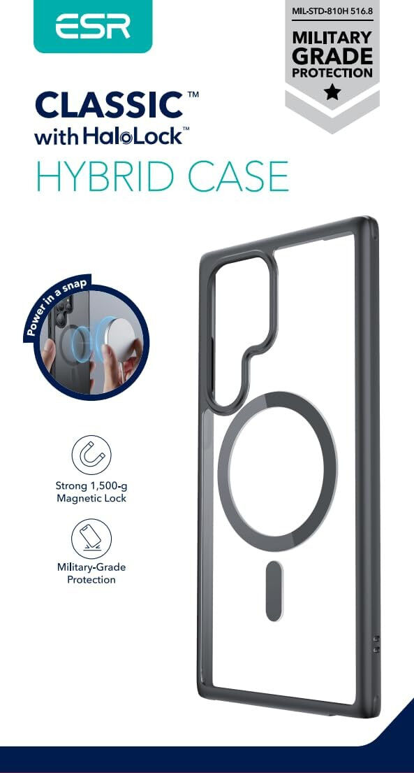 ESR Classic Hybrid Samsung Galaxy S23 Ultra Hoesje MagSafe Zwart afbeelding 9