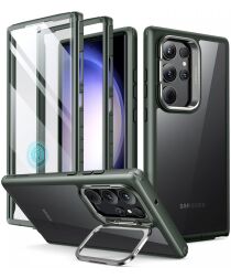 ESR Shock Armor Samsung S23 Ultra Full Protect Hoesje Kickstand Groen