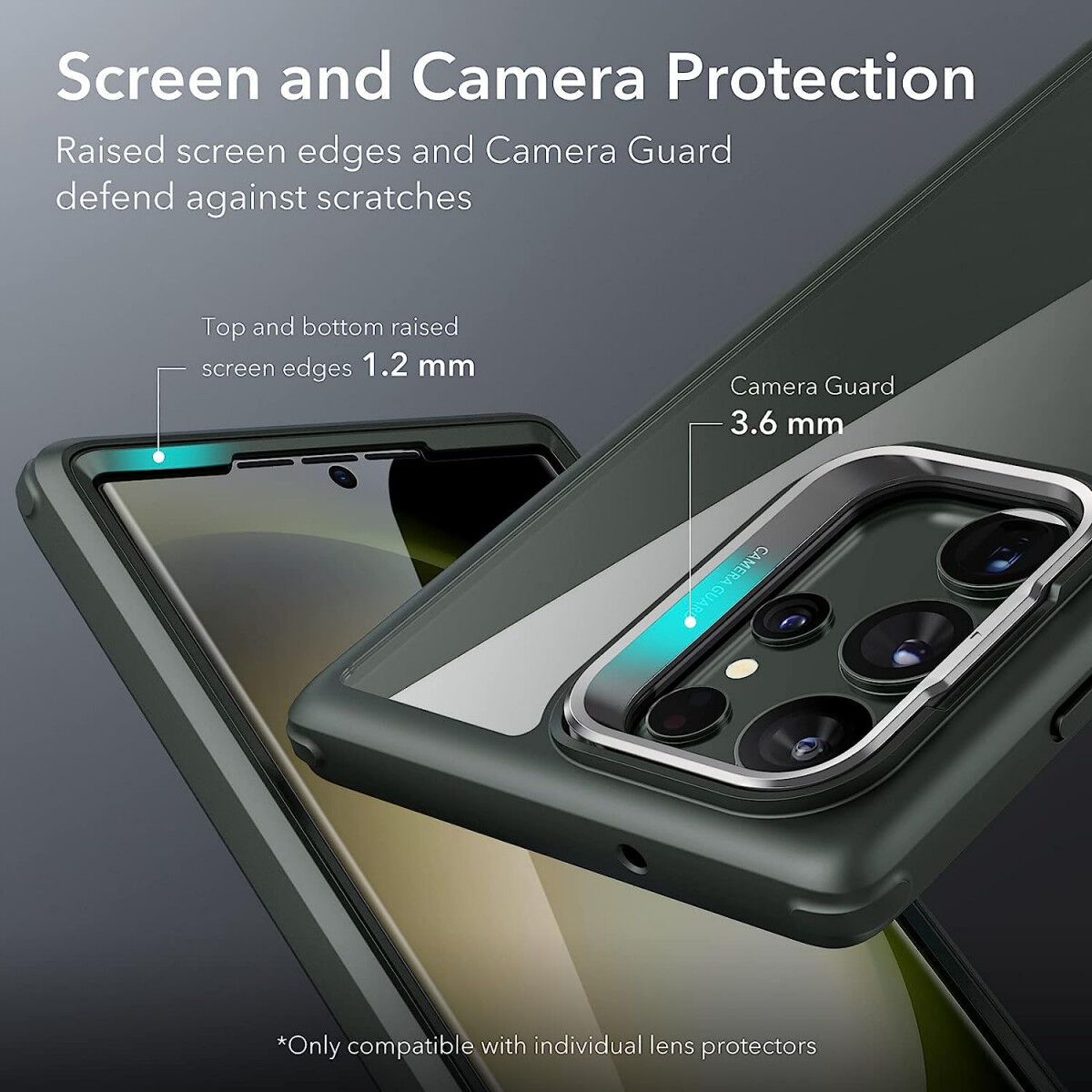 ESR Shock Armor Samsung S23 Ultra Full Protect Hoesje Kickstand Groen afbeelding 6