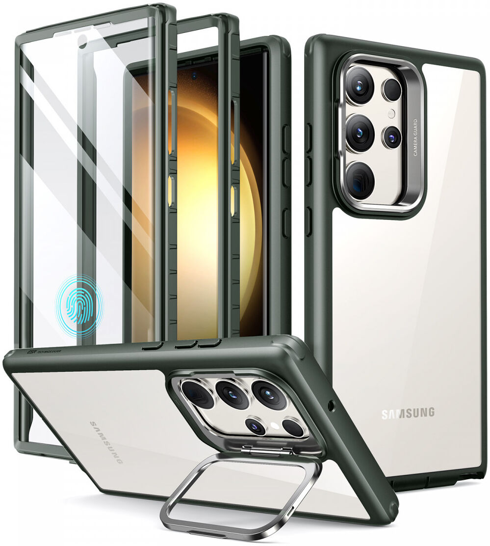 ESR Shock Armor Samsung S23 Ultra Full Protect Hoesje Kickstand Groen afbeelding 9