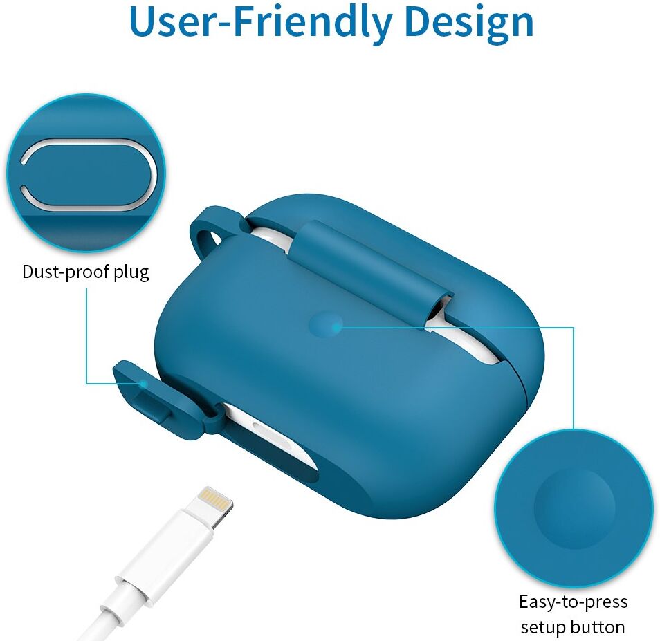 ESR Bounce Apple AirPods Pro 1/2 Hoesje Siliconen Blauw afbeelding 8