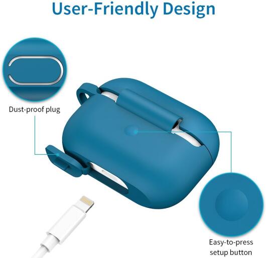 ESR Bounce Apple AirPods Pro 1/2 Hoesje Siliconen Blauw afbeelding 8