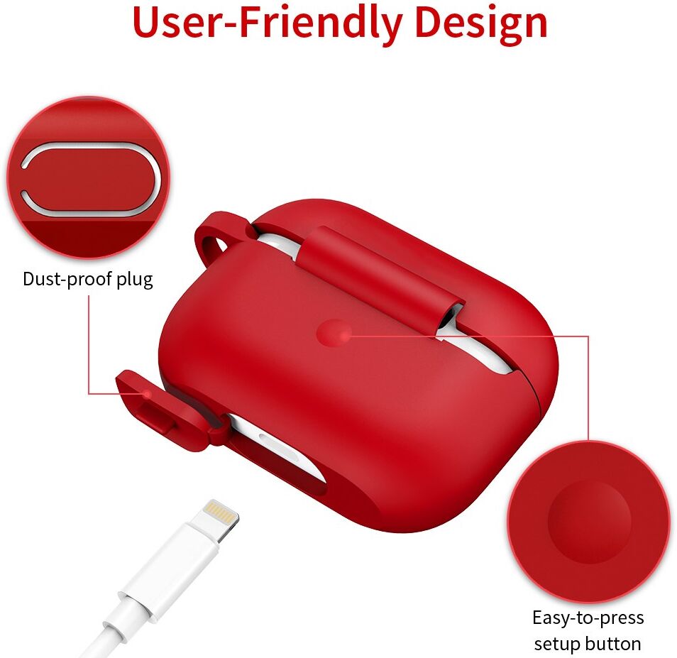 ESR Bounce Apple AirPods Pro 1/2 Hoesje Siliconen Rood afbeelding 8