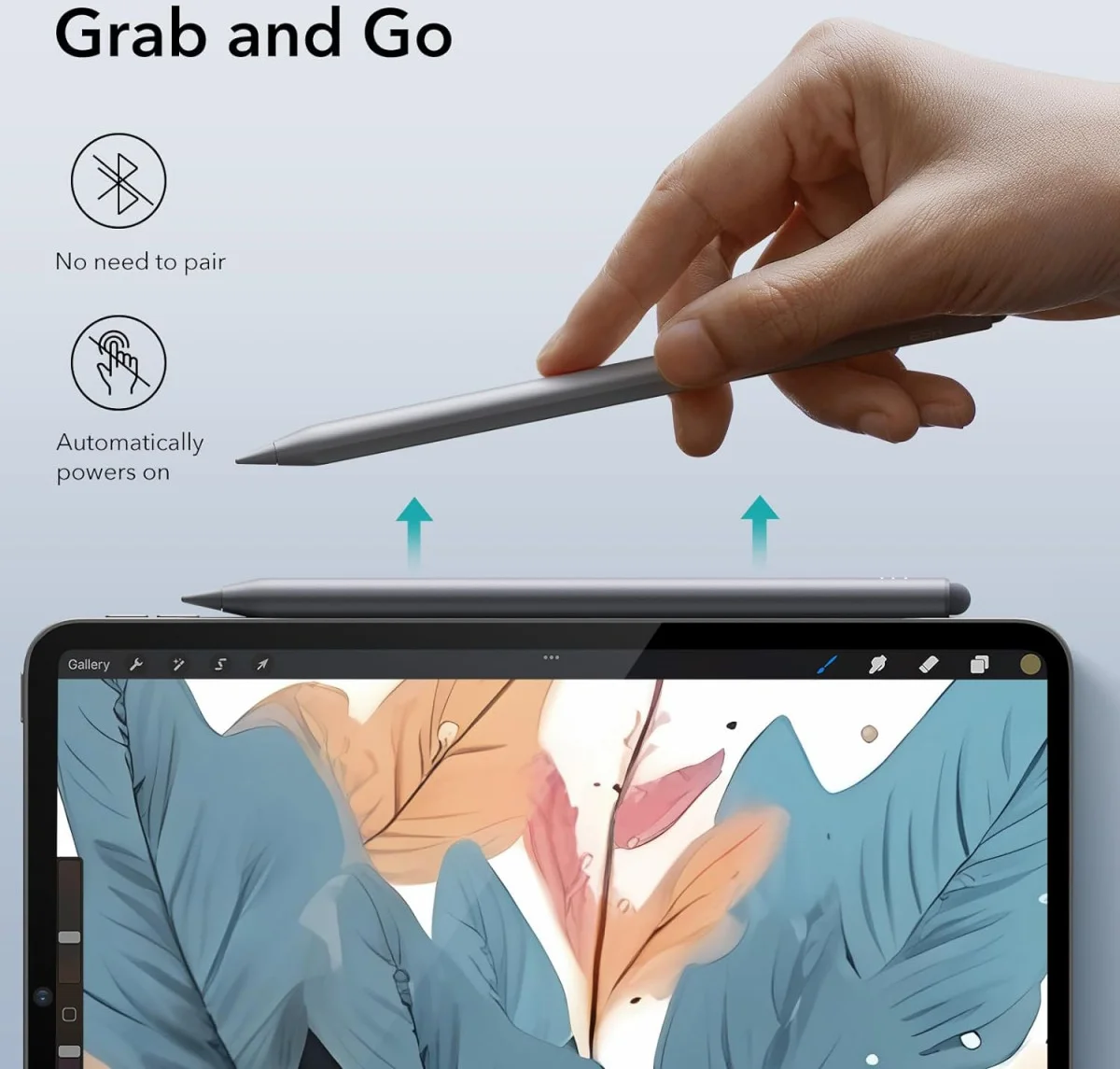 ESR Actieve Stylus Pen voor iPad met Palmrejectie Zilver afbeelding 7
