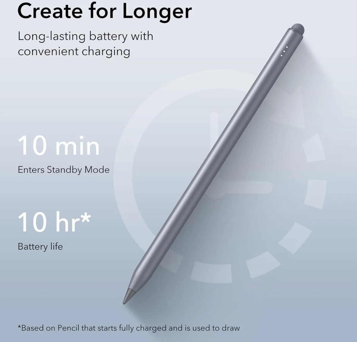 ESR Actieve Stylus Pen voor iPad met Palmrejectie Zilver afbeelding 8