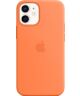 Origineel Apple iPhone 12 Mini Hoesje MagSafe Silicone Case Oranje