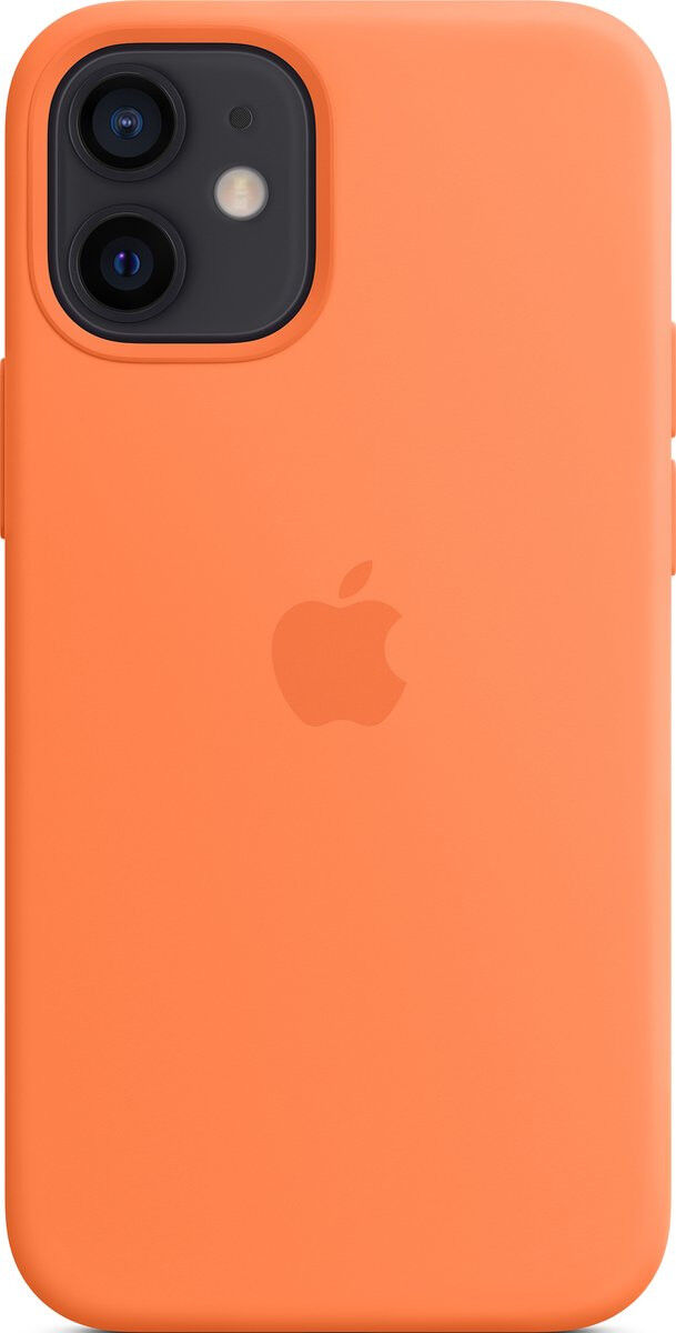 Origineel Apple iPhone 12 Mini Hoesje MagSafe Silicone Case Oranje afbeelding 2
