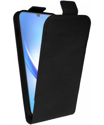 Rosso Element Samsung Galaxy A34 Hoesje Verticale Flip Case Zwart Hoesjes