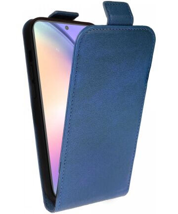 Rosso Element Samsung Galaxy A54 Hoesje Verticale Flip Case Blauw Hoesjes