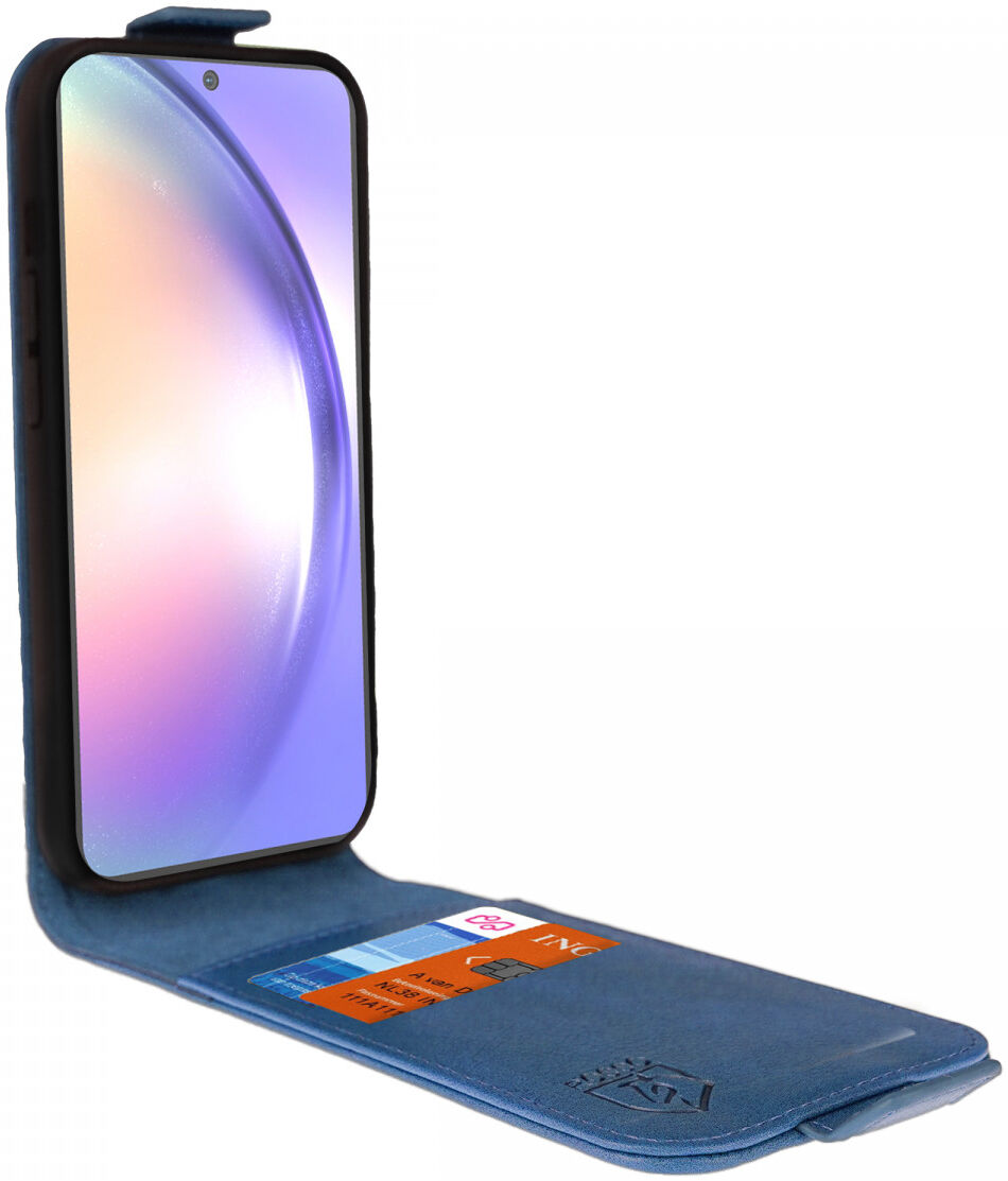 Rosso Element Samsung Galaxy A54 Hoesje Verticale Flip Case Blauw afbeelding 2
