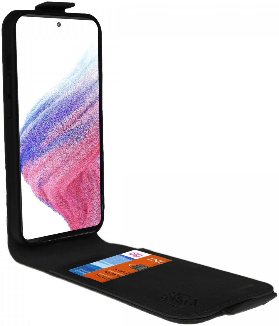 Rosso Element Samsung Galaxy A53 Hoesje Verticale Flip Case Zwart afbeelding 2