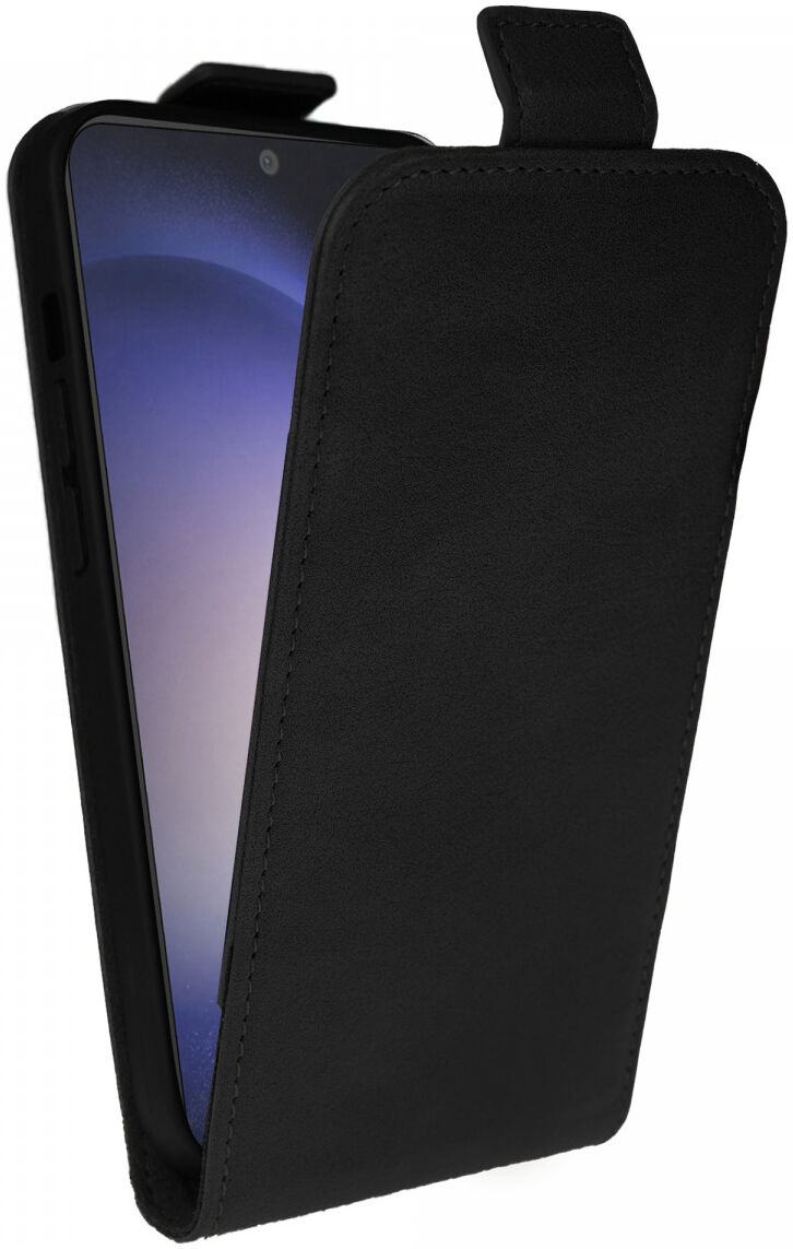 Rosso Element Samsung Galaxy S23 Hoesje Verticale Flip Case Zwart afbeelding 1